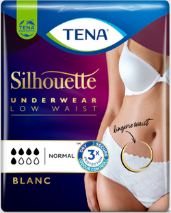 TENA Silhouette Underwear Low Waist Normal Blanc M 12ST 