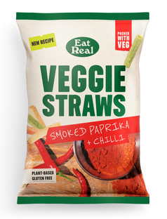 Eat Real Veggie Straws Smoked Paprika & Chilli 110GR