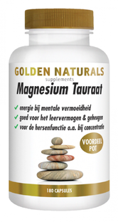 Golden Naturals Magnesium Tauraat Capsules 180VCP 