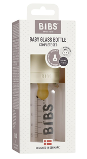BIBS Glazen Babyfles Complete Set Ivory 110 ml 1ST