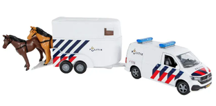 Van Manen Kids Globe VW Transporter Politie Met Paardentrailer 1ST 