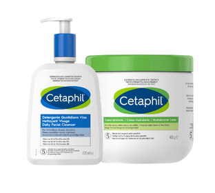 Cetaphil Daily Facial Cleanser 470ML + Hydraterende Crème 450GR Combi 2ST