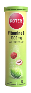 Roter Vitamine C 1000mg Weerstand Lime Lychee Bruistabletten 15ST 