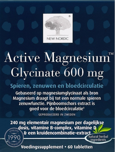 New Nordic Magnesium Active Glycinate 600mg Tabletten 60TB 