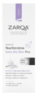 Zarqa Sensitive Nachtcrème Extra Dry Plus 0% Parfum 50ML