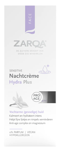 Zarqa Sensitive Nachtcrème Hydra Plus 0% Parfum 50ML 