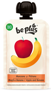 Be Plus Knijpfruit Apple & Banana 100GR 