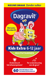 Dagravit Kids Extra 6-12 jaar Multivitaminen Kauwtabletten 60ST 