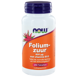 NOW Foliumzuur 800 μg Tabletten 250ST 