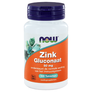 NOW Zink Gluconaat 50mg Tabletten 100ST 