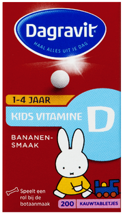 Dagravit Kids Vitamine D Kauwtabletten Banaan 200TB 