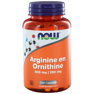 NOW Arginine & Ornithine 500/250 Capsules 100ST 