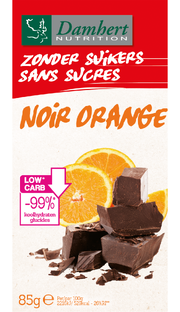 Damhert Zonder Suikers Chocoladetablet Puur Orange 85GR 