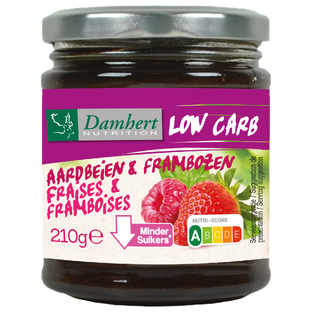 Damhert Low Carb Confituur framboos/aardbei 210GR 