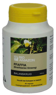 Rio Amazon Pfaffia Balanskruid 500mg Capsules 60CP 