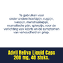 Advil Reliva Liquid Capsules 200 mg - voor pijn en koorts 40CP 35388