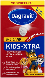 Dagravit Kids-Xtra Multivitaminen Kauwtabletten Aardbei 120TB 