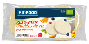 Damhert Biofood Rijstwafels Yoghurt 100GR 