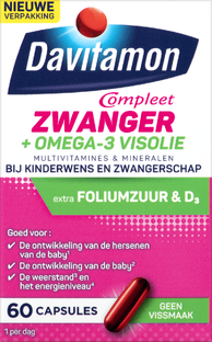 Davitamon Compleet Zwanger + Omega-3 Visolie Capsules 60CP 