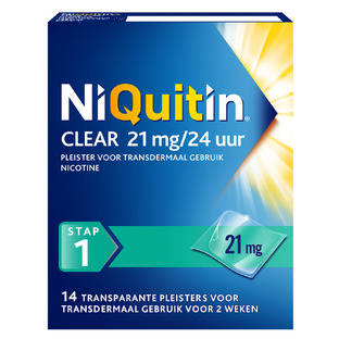 Niquitin Clear Pleisters 21mg Stap 1 14ST 