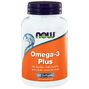 NOW Omega-3 Plus Softgels 60ST 