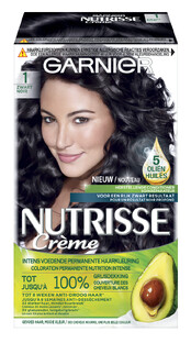 Garnier Nutrisse Crème Permanente Haarverf 1 Zwart 1ST 