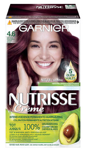 Garnier Nutrisse Crème Permanente Haarverf 4.6 Diep Rood Middenbruin 1ST 