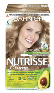 Garnier Nutrisse Crème Permanente Haarverf 8 Lichtblond 1ST 