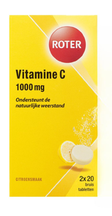 Roter Vitamine C 1000mg Bruistabletten Citroen Duopack 40ST 