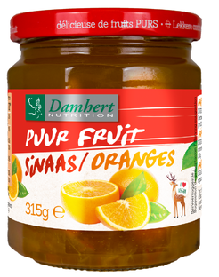 Damhert Puur Fruit Confituur Sinaas 315GR 