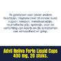 Advil Reliva Forte Liquid Capsules 400 mg - voor pijn en koorts 20CP belofte