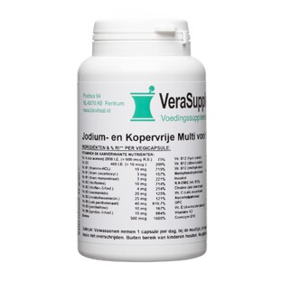 VeraSupplements Jodium- en Kopervrije Multi voor Volwassenen Capsules 100VCP 