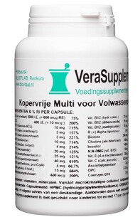 VeraSupplements Kopervrije Multi Volwassenen Capsules 100CP 