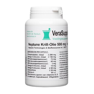 VeraSupplements Neptune Krill-Olie 500 mg Capsules 100CP 