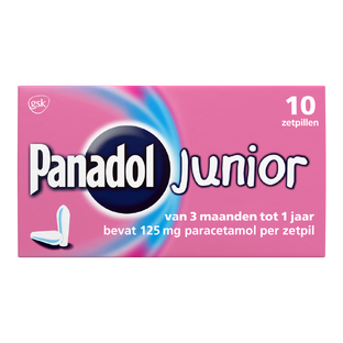 Panadol Junior Zetpillen 125mg 3 Maanden - 1Jaar 10ST 