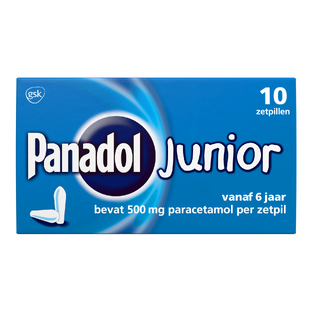 Panadol Junior Zetpillen 500mg - vanaf 6 jaar 10ST 