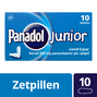 Panadol Junior Zetpillen 500mg - vanaf 6 jaar 10ST Panadol junioer verpakking voorkant