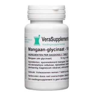 VeraSupplements Mangaan Glycinaat Tabletten 100TB 