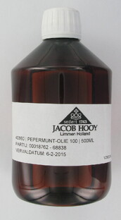 Jacob Hooy Essentiële Olie Pepermunt 500ML 