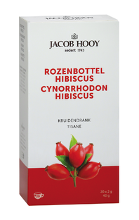 Jacob Hooy Rozenbottel Hibiscus Theezakjes 20ST 