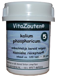 Vita Reform Van der Snoek Vita Reform Vitazouten Nr. 5 Kalium Phosphoricum 120TB 