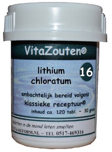 Vita Reform Van der Snoek VitaZouten Nr. 16 Lithium Muriaticum 120TB 