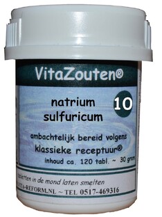 Vita Reform Van der Snoek Vita Reform Vitazouten Nr. 10 Natrium Sulfuricum 120TB 