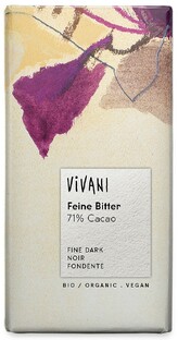 Vivani Chocoladereep Puur 71% Cacao 100GR 