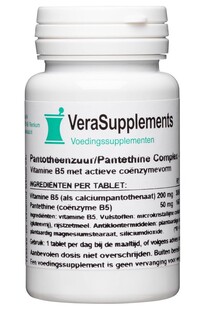 VeraSupplements Pantotheenzuur/Pantethine Complex Tabletten 100TB 