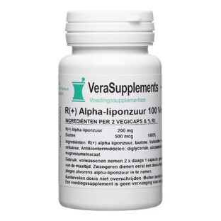 VeraSupplements R+ Alfa-Liponzuur Capsules 100VCP 