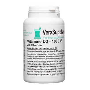 VeraSupplements Vitamine D3 25mcg 200TB 