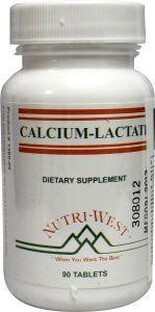 Nutri West Calcium Lactate Tabletten 90ST 