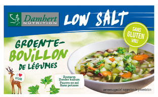 Damhert Low Salt Groentebouillonblokjes Glutenvrij 64GR 