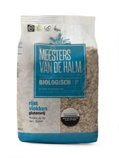 De Halm Rijstvlokken Glutenvrij Biologisch 500GR 